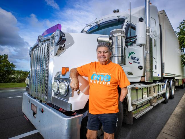 One Nation truck driver Ian Mye.Picture: Nigel Hallett