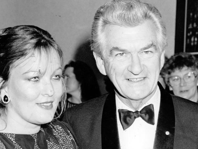 Prime Minister Bob Hawke and daughter Roslyn Dillon pictured together in 1985.