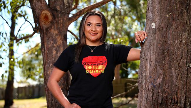 Uluru Youth Dialogue co-chair Allira Davis says Yes campaigners are trying to counter disinformation online. Picture: David Clark