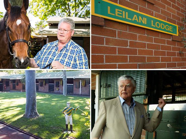 Trainer Anthony Cummings (top left) and his late father, the legendary Bart Cummings, at Leilani Lodge.