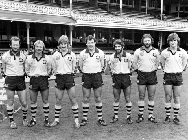 Parramatta Eels’ 1983 NSW contingent. Eric Groth (second from right).