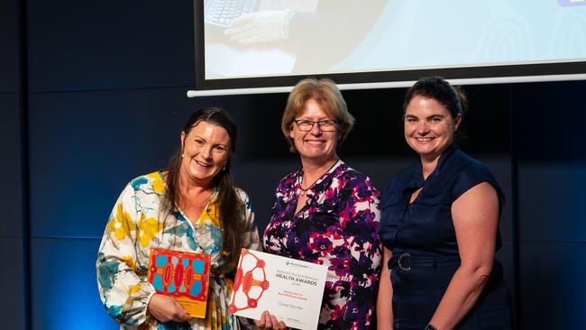 National Rural and Remote Health Awards: Casey Shorter, Rural Health Commissioner Professor Jenny May AM and General Manager Practice and Health Services at The Pharmacy Guild of Australia, Erica Vowles.