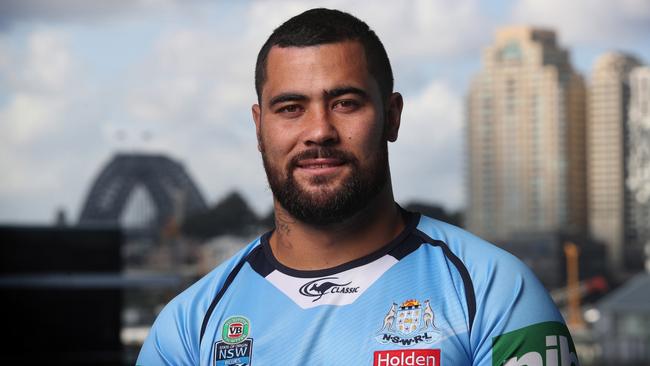 Andrew Fifita will shape up as star of the Blues pack after his wrecking-ball performance in the first Origin 2017 game. Picture: Brett Costello