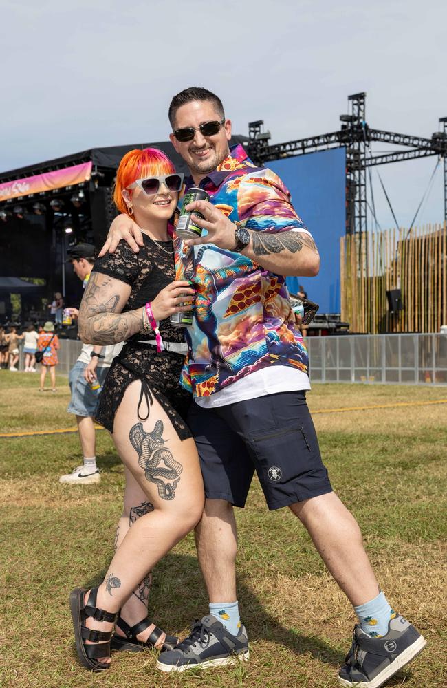 Ian Mander and Mickayla Tonks from Tassie at the Bass in the Grass 2025. Picture: Pema Tamang Pakhrin