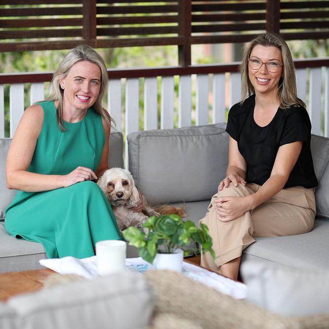 Kate Jones at her home with new Cooper candidate Jonty Bush. Picture: Peter Wallis