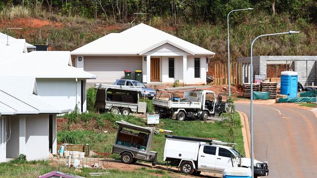 New houses under construction in a new estate at Freshwater. Picture: Brendan Radke