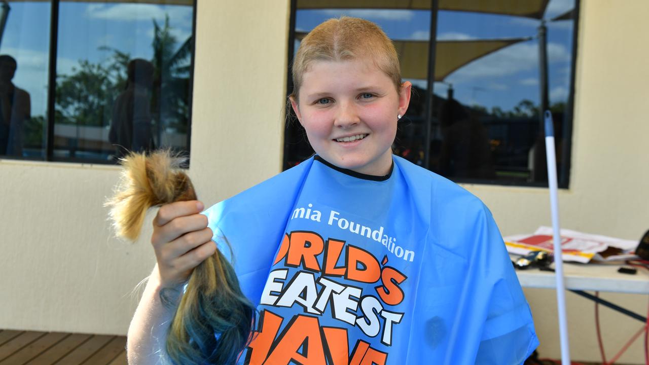 Sierra Knopke shaved her hair to help raise funds for Leukaemia research. Picture: Sam Reynolds