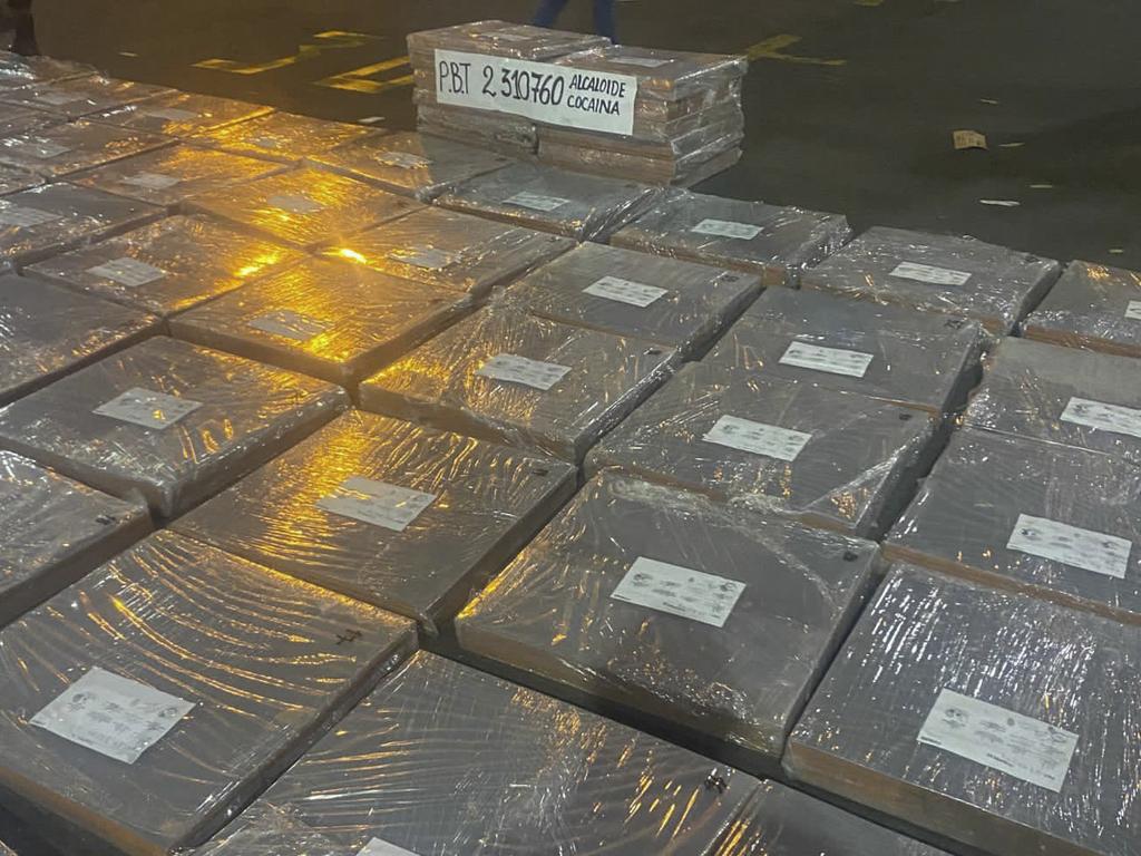 The cocaine was seized in a global bust of corrupt insiders in the shipping supply chain. Picture: AFP