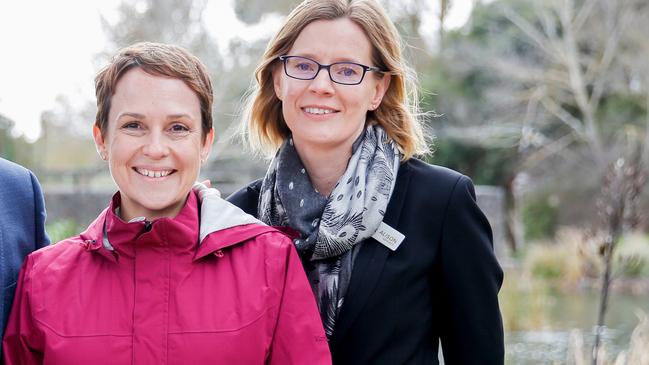 Dr Alison Kennedy from National Centre for Farmer Health, pictured with Jaala Pulford. Picture: Chloe Smith.