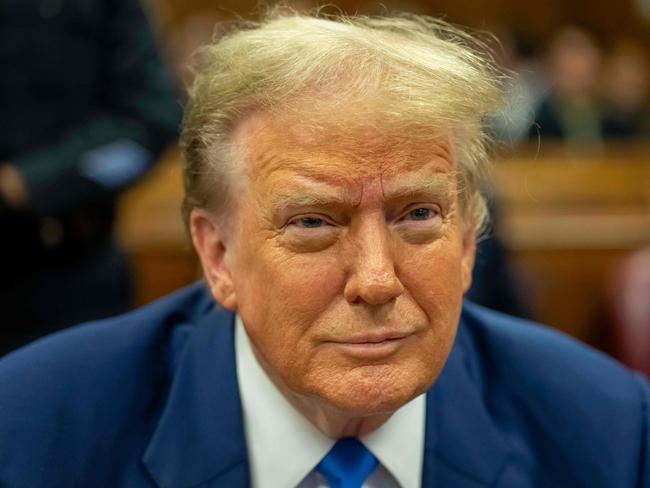 Former US president Donald Trump attends his trial and on Friday “stared intently” at Hope Hicks as she gave testimony. Picture: AFP