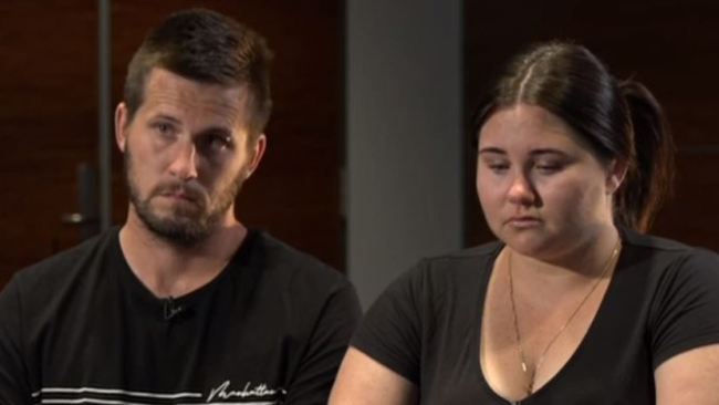 Ellie Smith and her partner Jake Gliddon appeared on Channel Seven's Flashpoint program on Monday night