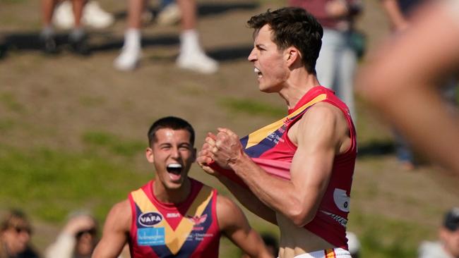 VAFA Premier Men's footy grand final at Elsternwick Park: Old Brighton v Old Scotch played at Elsternwick Park, Brighton. Old Scotch player Ryan Valentine. Picture: Valeriu Campan