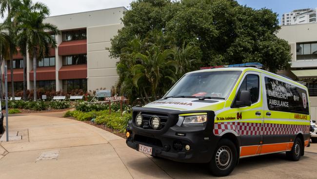 St John's Ambulance NT attended Darwin Local Court on Friday February 7 after a 19-year-old man became unwell while in the court cells. Picture: Pema Tamang Pakhrin