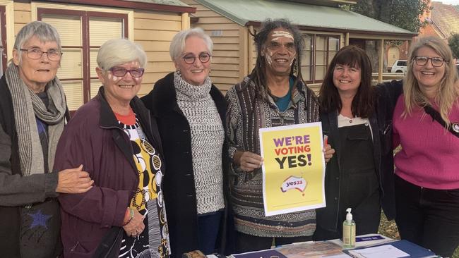 Pictured at the launch of the Bellingen Yes Group on July 2 are (from left) Doro Hart, Chris Marks, Annie Kennedy, Micklo Jarrett, Anna Joy and Amber Jacobus. Picture: Supplied