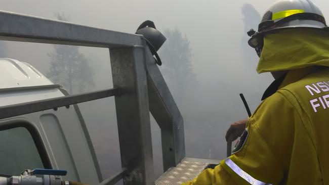 UNDER CONTROL – Meerschaum Vale Rural Fire Service brigade was called to a bush fire on the Tuckean Swamp on Saturday November 16, 2020. Photo: Meerschaum Vale RFS