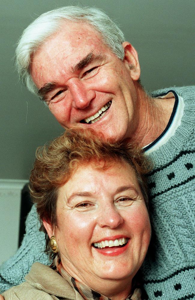 Pat Rafter’s parents, Jocelyn and Jim.