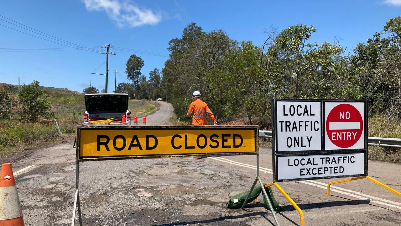 Rocky Ridge Rd has been blocked to traffic following the arrests, which happened shortly before a large stormed rolled through the Gympie region.