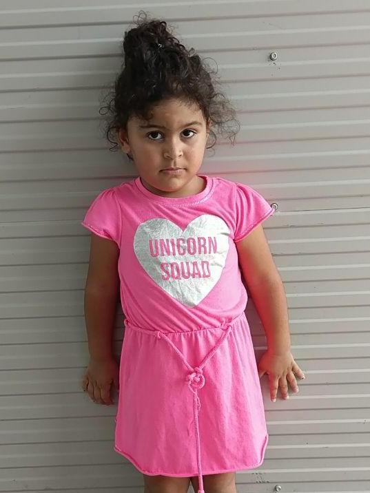 Melanie, 3, pictured on Nauru on Tuesday.