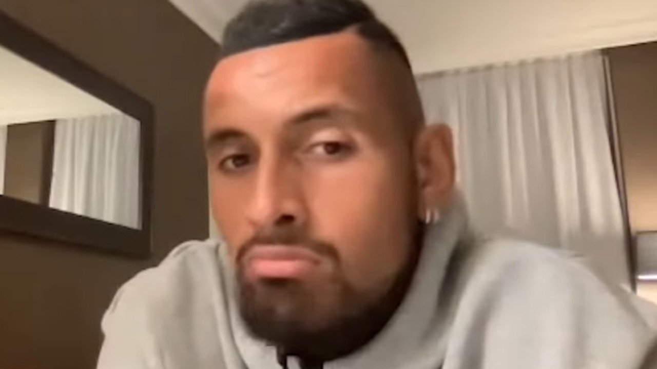 Nick Kyrgios has opened up on the Novak Djokovic saga. Picture: YouTube