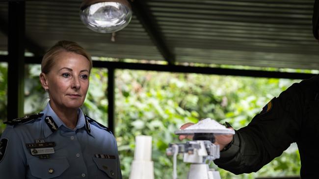 AFP Assistant Commissioner Kirsty Schofield visited Cenop in Colombia where cocaine is grown legally for their research purposes. Picture: Jason Edwards