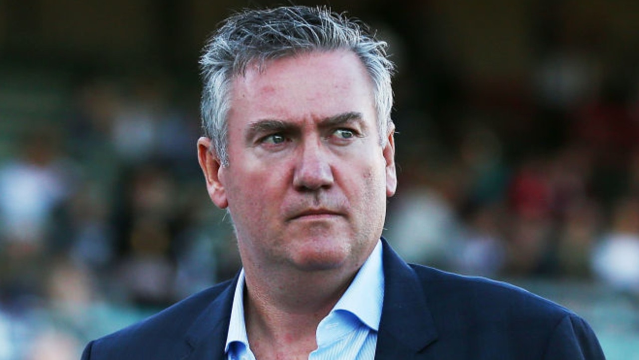 MELBOURNE, AUSTRALIA - FEBRUARY 02: Collingwood Eddie McGuire is seen during the round one AFLW match between the Carlton Blues and the Collingwood Magpies at Ikon Park on February 2, 2018 in Melbourne, Australia. (Photo by Michael Dodge/Getty Images)