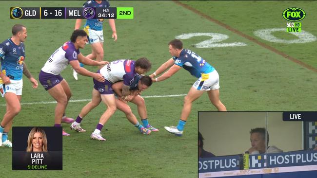 Some fans were calling for a permanent camera on Bellamy. Photo: Fox Sports