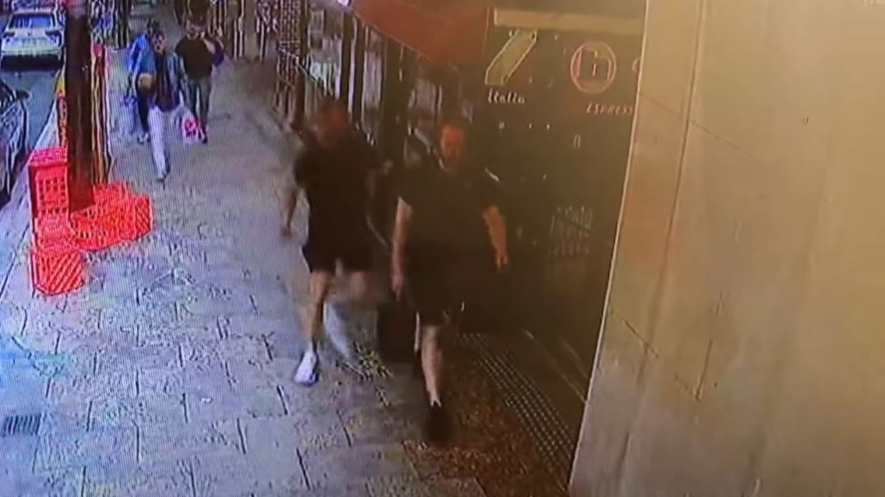 The incident was caught on CCTV. Picture: Channel 9