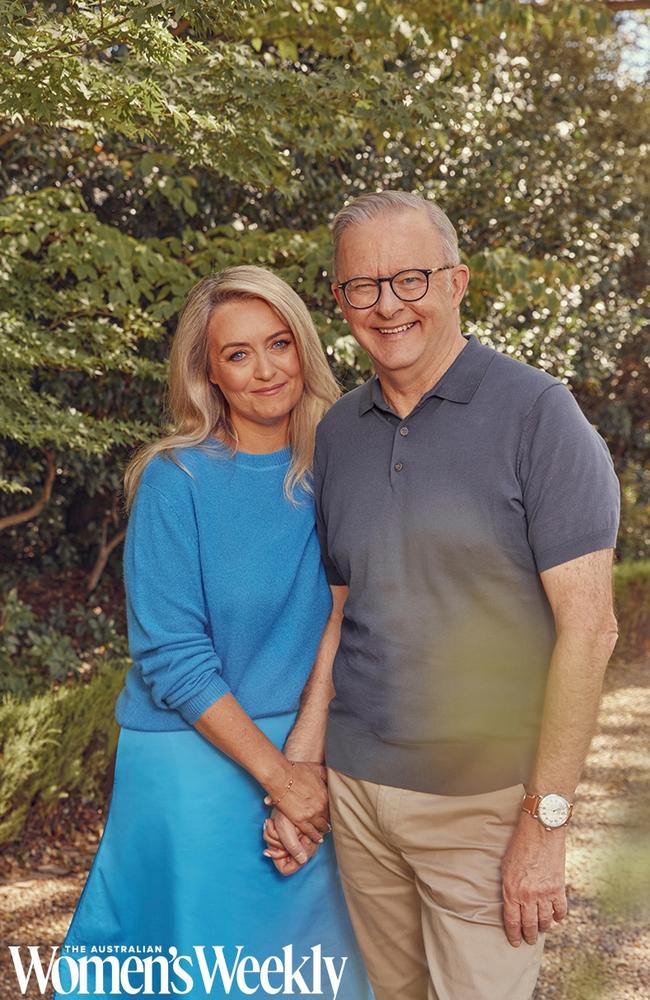 Prime Minister Anthony Albanese and fiance Jodie Haydon have posed for a photo shoot with the Australian Women’s Weekly. Picture: Alana Landsberry for Australian Women's Weekly