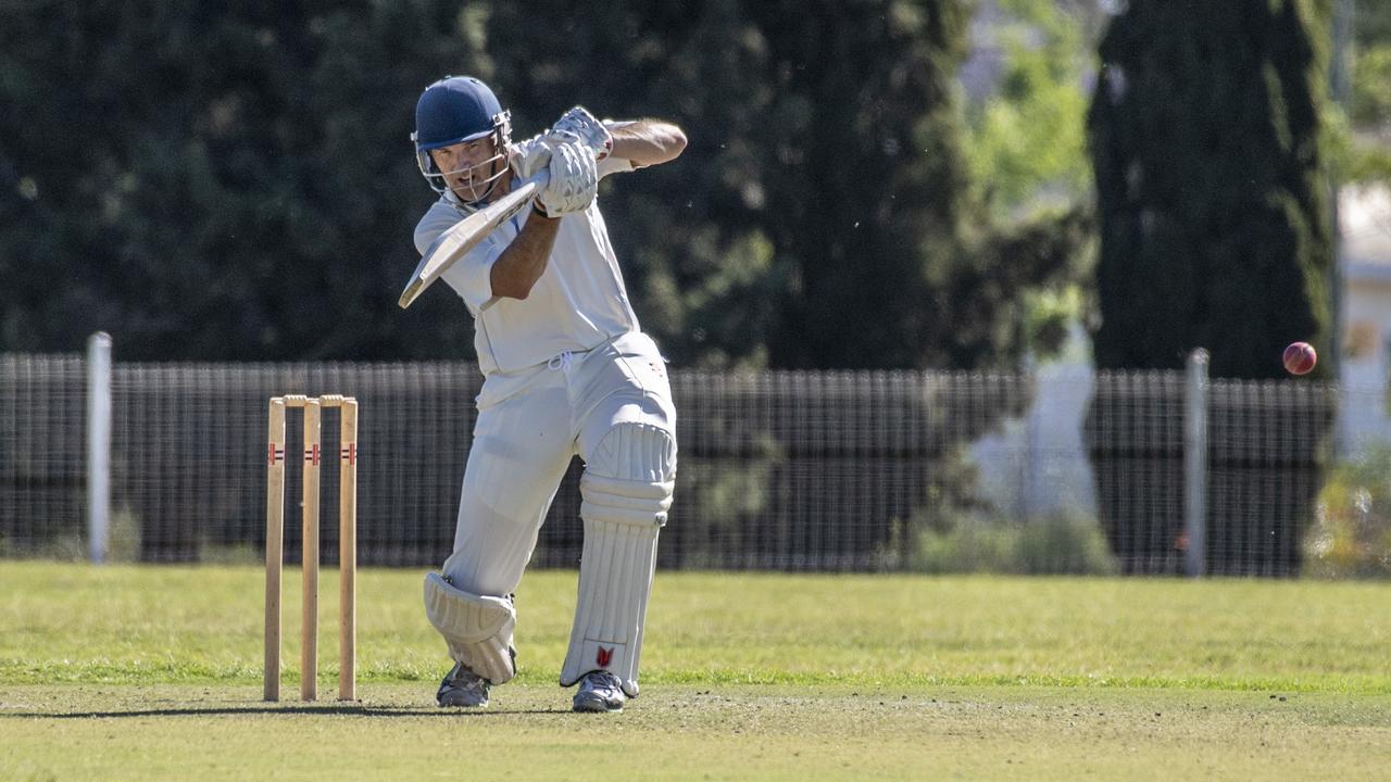 Brian May bats for Wests. University vs Wests - Harding Madsen Shield cricket. Saturday. 14th Nov 2020