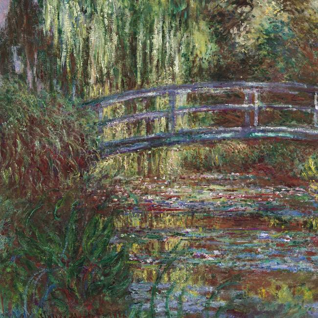 Detail: Claude Monet French, 1840–1926 The water lily pond, 1900 oil on canvas 90.2 x 92.7 cm Museum of Fine Arts, Boston Given in memory of Governor Alvan T. Fuller by the Fuller Foundation Photography © Museum of Fine Arts, Boston.