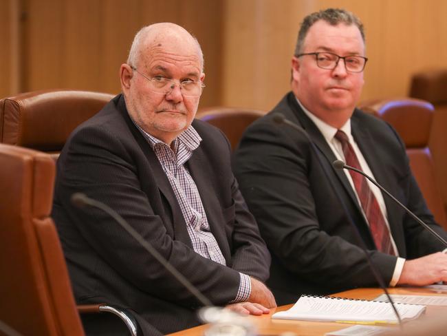 TasPorts Chairman Stephen Bradford at the TT-Line enquiry at Parliament House, Hobart on Monday 12th August 2024.Picture: Linda Higginson