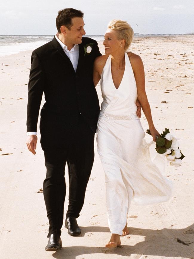 Rebecca Morse and James Wakelin on their wedding day in 2005. Picture: File