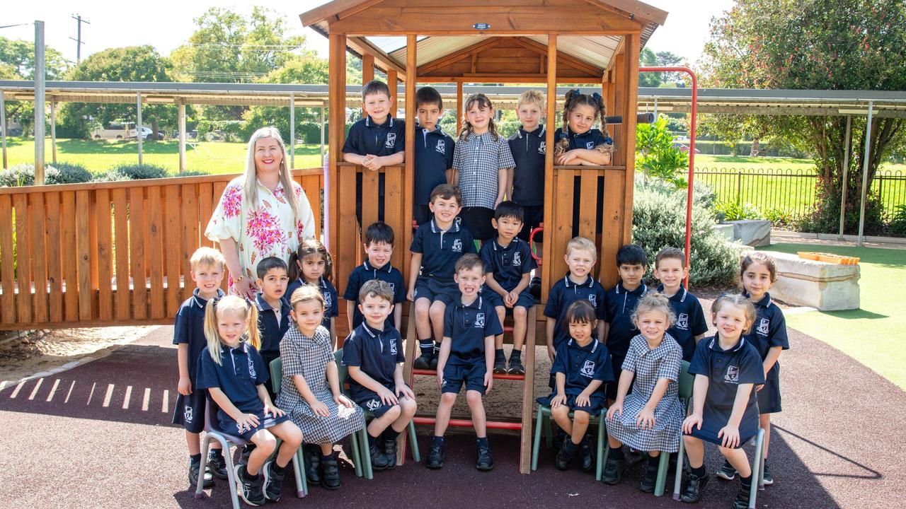 MY FIRST YEAR 2024: Toowoomba East State School Prep C students with teacher Miss Tracey Francis, February 2024. Picture: Bev Lacey