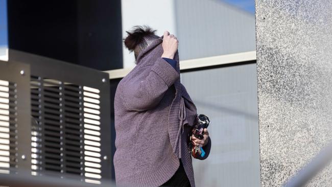 Mary Ann Walker arrives at the Hobart Magistrates Court.