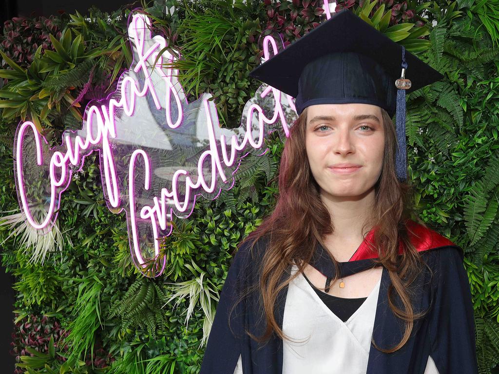 Graduate Ashley Murph at the Deakin University graduation for education post graduate and communication and creative arts students. Picture: Mark Wilson