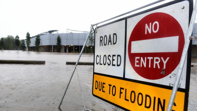 Flooding at Robina Hospital.