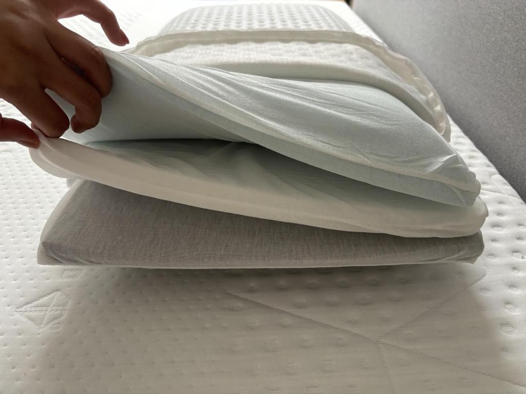 The Emma Diamond Pillow comprises of three layers of foam wrapped up in a machine-washable cover. Picture: Supplied/Melody Teh