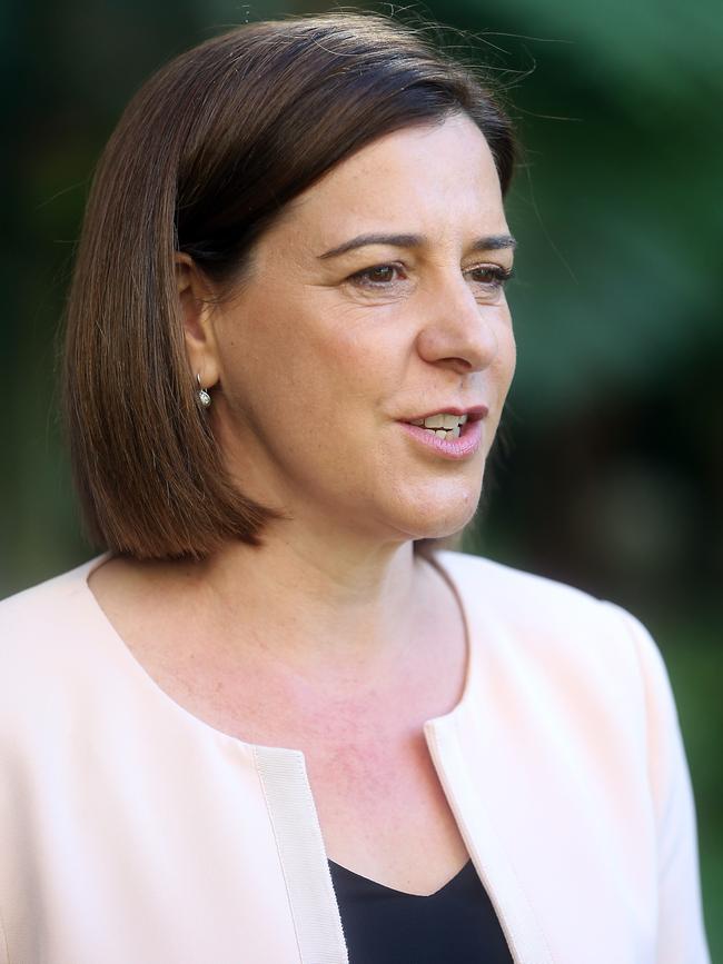 LNP Leader Deb Frecklington promised to not raise royalties for Queensland’s resources industry if elected. Picture: AAP Image/Richard Gosling