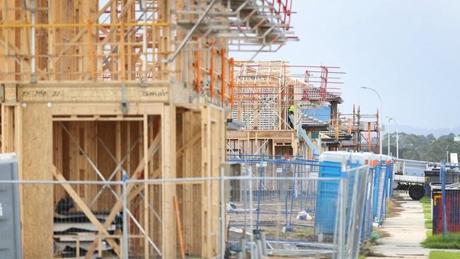 Houses under construction in Minta Estate Berwick. Picture: David Caird