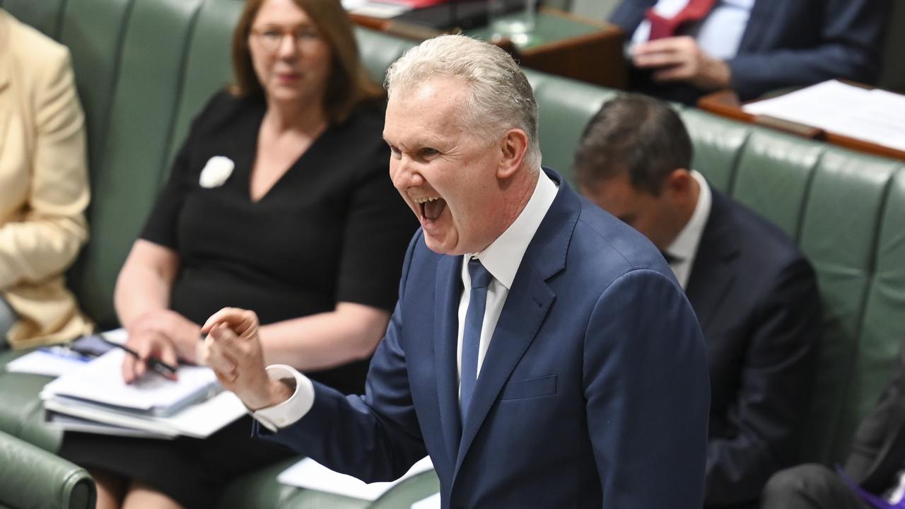 Workplace Relations Minister Tony Burke said the container terminal company had focused its efforts on waging a media campaign against the union, rather than reaching a new enterprise agreement. Picture: NCA NewsWire / Martin Ollman