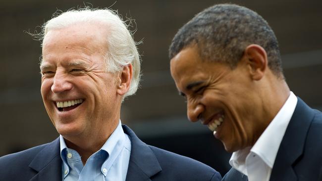 Joe Biden and Barack Obama during Obama’s 2008 presidential campaign.