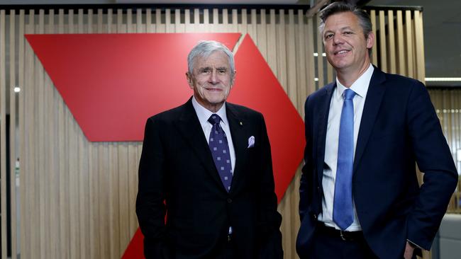 Seven West Media boss Kerry Stokes, left, with Seven CEO James Warburton. Picture: Nikki Short