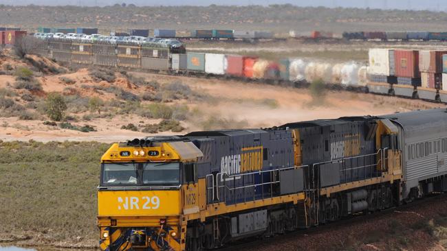 An interstate goods train.