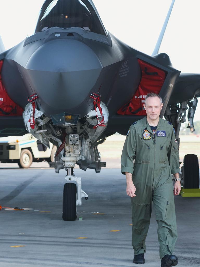 3rd Squadron CO Wing Commander Matthew Harper as one of RAAF's new additions , The F-35A Lightning 2 will be among 50 fighting planes involved in Exercise Arnhem Thunder 21 over the Top End . Picture Glenn Campbell