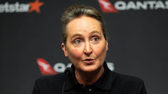 Keeping head down: new Qantas CEO Vanessa Hudson. NCA NewsWire / Christian Gilles