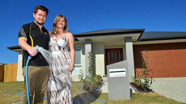 Dean Chesterman and Rebecca Dyne are loving life since they moved into their new home in Burnside. Picture: John McCutcheon