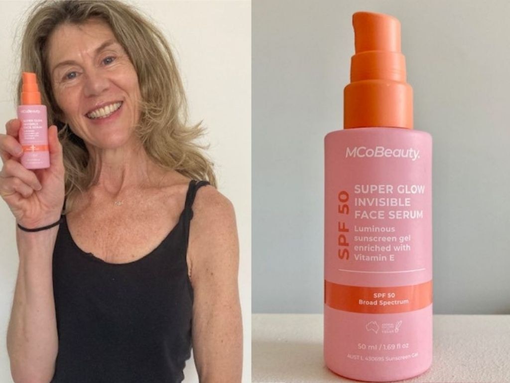 MCo Beauty Super Glow Invisible Face Serum SPF50. Picture: Susannah Hardy/Supplied