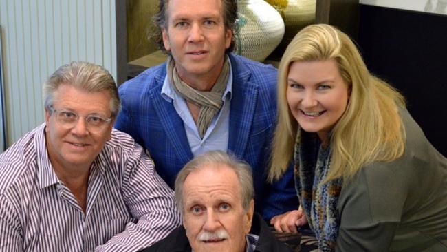 John Newman (centre, bottom) and his children (from left) Paul, Marc and Haydie Newman. Their mother, John's beloved wife of 57 years, actress Tikki Taylor Newman, died in 2011 aged 83.