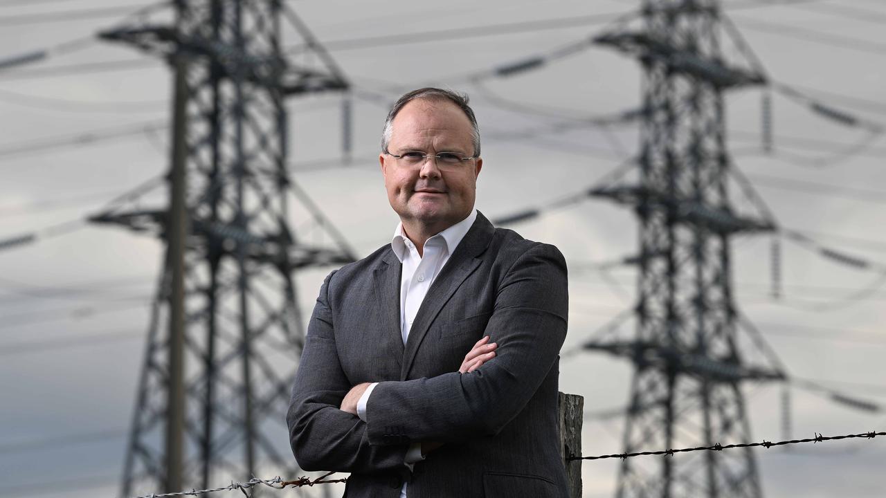 Federal opposition energy spokesman Ted O'Brien at a large electrical distribution facility in Brendale, northern Brisbane. Picture: Lyndon Mechielsen