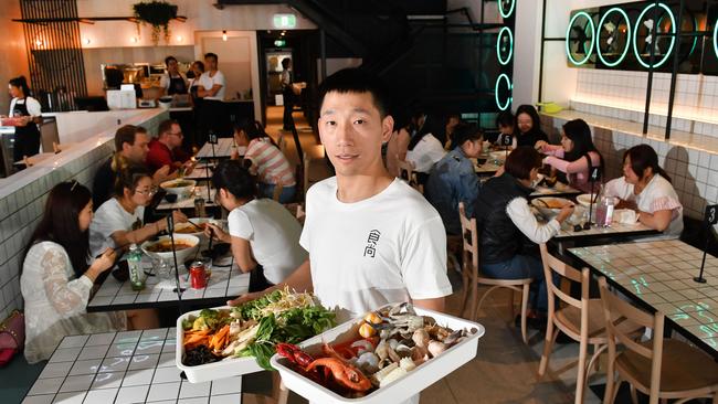 Tong Guo at his new restaurant Chao Chow. Picture: AAP/Keryn Stevens